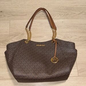 Michael Kors Jet Set Large Signature Logo Shoulder Bag